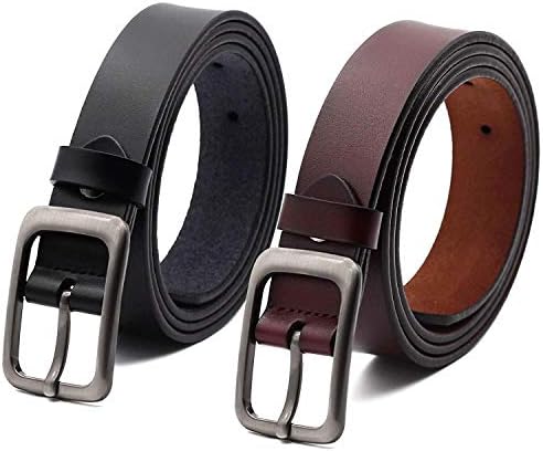 VIVOCH, 2-Pack Women's Genuine Cowhide Leather Belt, Vintage